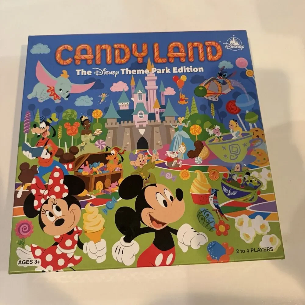 Candyland The Disney Theme Park Edition Board Game 2020 Hasbro COMPLETE